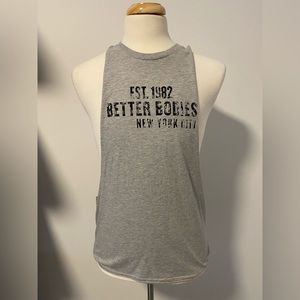 Better Bodies Mens New York Deep Cut Tank Top Grey Size Medium Workout Gym